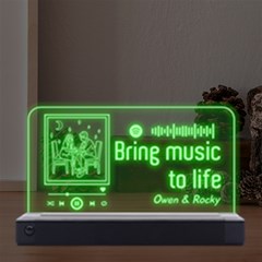 Personalized Music Player Any Text - LED Acrylic Message Display