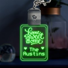 Personalized Home Sweet Home Family Name - LED Key Chain