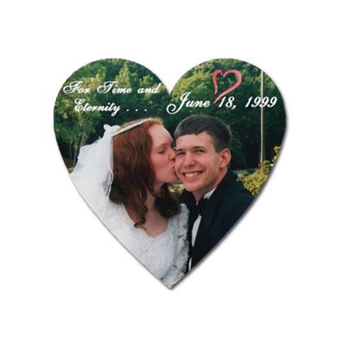 Anniversary Heart Magnet By Leah Front
