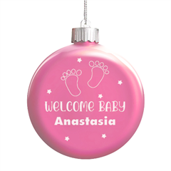 Personalized baby - LED Glass Round Ornament