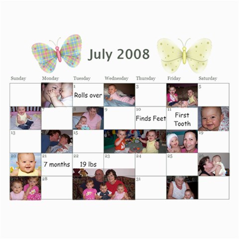 1 Year Calendar By Amanda Mar 2009