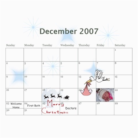 1 Year Calendar By Amanda Jan 2008
