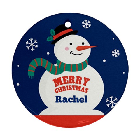 Personalized Christmas Snowman By Anita Kwok Front