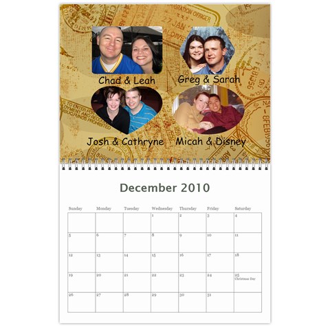 2010 Calendar By Sarah Dec 2010