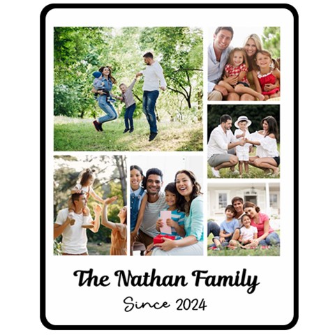 Family Name Medium Blanket By Joe 60 x50  Blanket Front