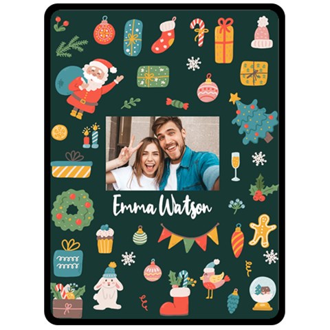Personalized Christmas Large Blanket By Joe 80 x60  Blanket Front