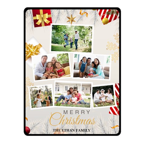 Christmas Tree Family Photo Small Blanket By Joe 50 x40  Blanket Front