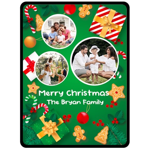 Christmas Family Photo Large Blanket By Joe 80 x60  Blanket Front