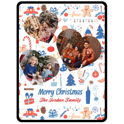 Christmas Family Photo Large Blanket By Joe 80 x60  Blanket Front