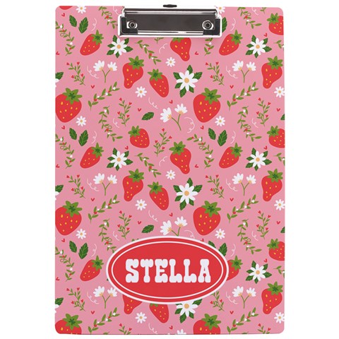Strawberries Name Acrylic Clipboard By Joe Front