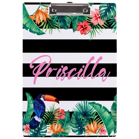 Tropical Name Acrylic Clipboard By Joe Front