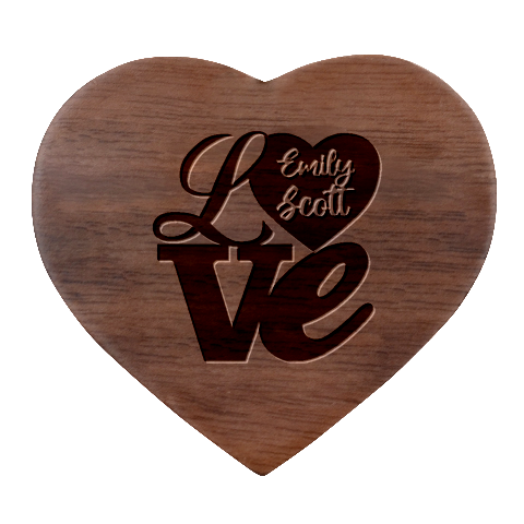 Personalized Love Anniversary Heart Wood Jewelry Box By Joe Front