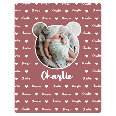 Personalized Name Photo Kids Baby Gift By Wanni 60 x50  Blanket Front