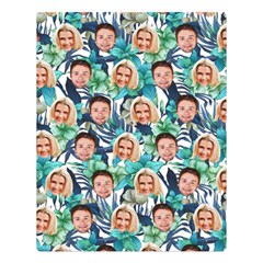 Personalized Couple Many Faces Hawaii Blanket (5 styles) - Two Sides Premium Plush Fleece Blanket (Large)