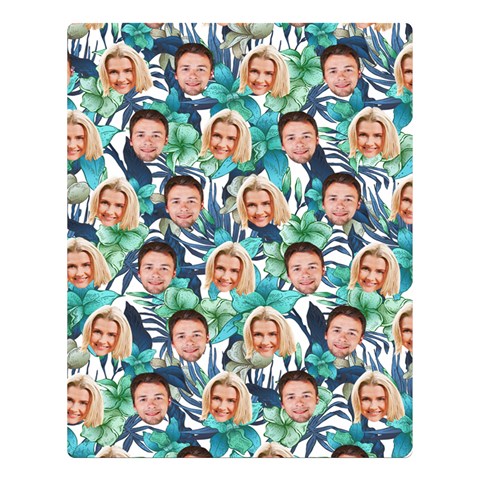Personalized Couple Many Faces Hawaii Blanket By Joe 80 x60  Blanket Back