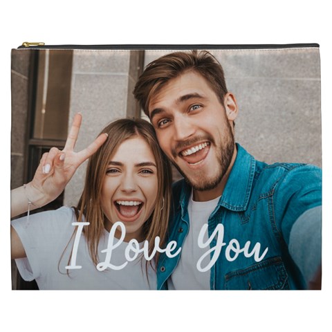 Personalized Couple Photo Cosmetic Bag By Joe Front