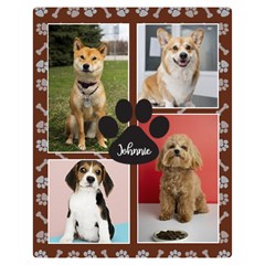 Personalized Dog Photo Name Blanket (5 styles) - Two Sides Premium Plush Fleece Blanket (Medium)