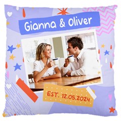 Personalized Couple Photo Name Cushion - 16  Baby Flannel Cushion Case (Two Sides)