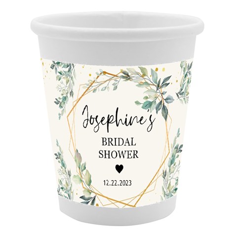 Personalized Bridal Shower Name Paper Cup By Joe Center