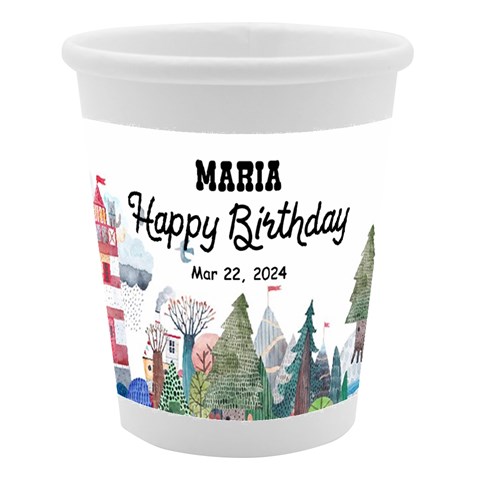 Personalized Fairy Tales Happy Birthday Name Paper Cup By Joe Center