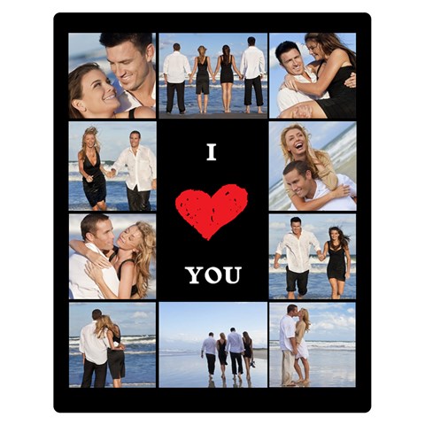 Personalized Photo 10 Girds Love By Wanni 60 x50  Blanket Front