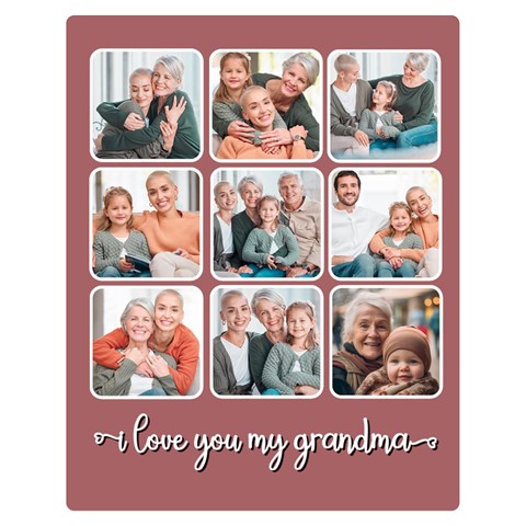 Personalized Phone Wallpaper Grandma 9 Grid By Wanni 60 x50  Blanket Front