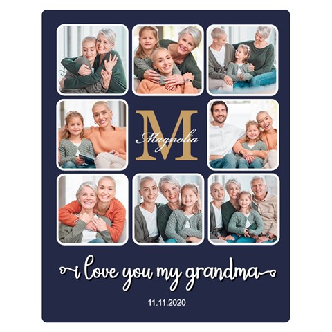 Personalized Phone Wallpaper Grandma Love Grid By Wanni 60 x50  Blanket Front