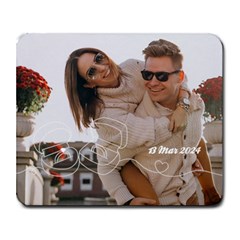 Wedding Rings Personalized Photo Name Mousepad - Collage Mousepad