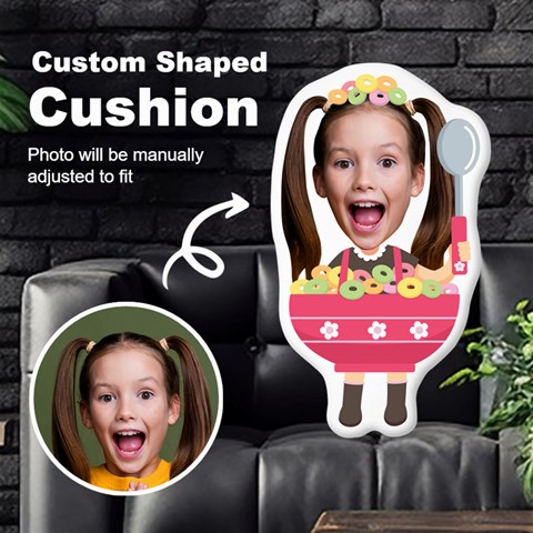 Personalized Photo In Candy Dessert Fast Food Style Custom Shaped Cushion By Joe Front