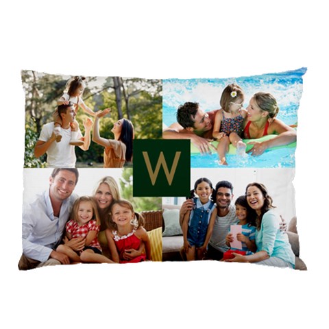 Personalized Photo Initial Pillow Case By Joe Back