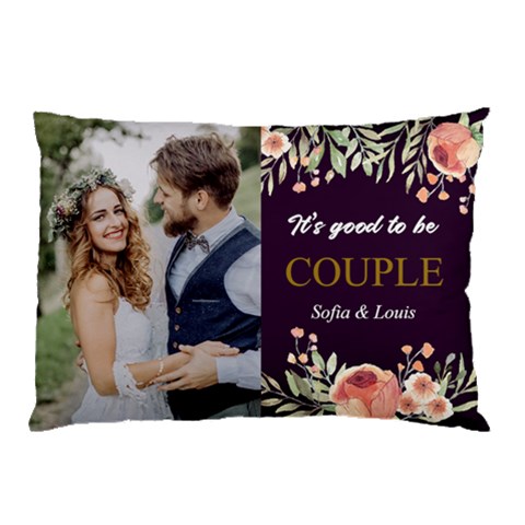 Personalized Couple Wedding Any Text Name Pillow Case By Joe Front
