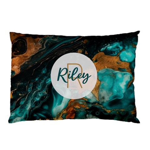 Personalized Marble Name Pillow Case By Joe Back