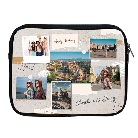 Personalized Collage Photo Any Text Name Ipad Zipper Case By Joe Front
