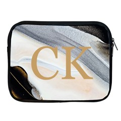 Personalized Initial Marble iPad Zipper Case (2 styles) - Apple iPad Zipper Case