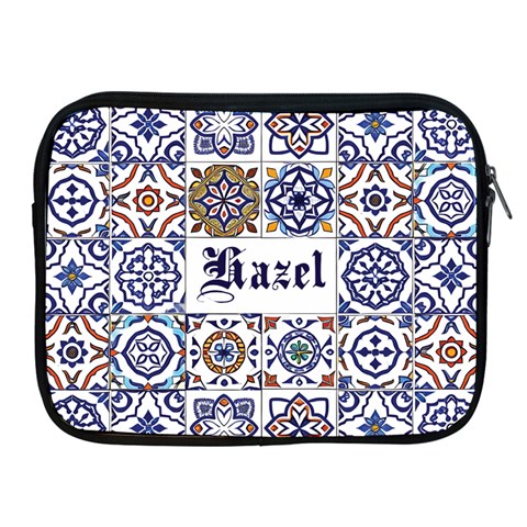 Personalized Tiles Name Ipad Zipper Case By Joe Front