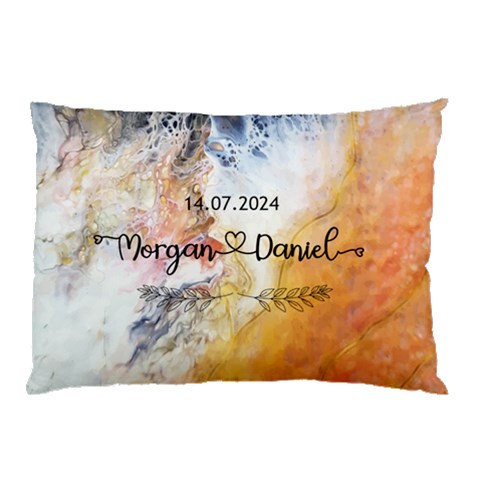 Personalized Wedding Couple Name Marble Pillow Case By Joe 26.62 x18.9  Pillow Case