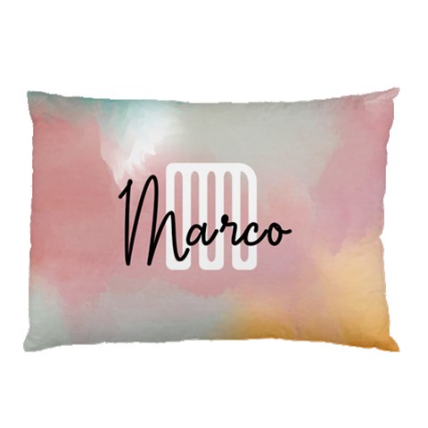 Personalized Watercolor Initial Name Pillow Case By Joe 26.62 x18.9  Pillow Case