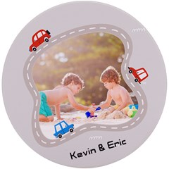 Personalized Car Photo Name Round Tile Coaster - UV Print Round Tile Coaster