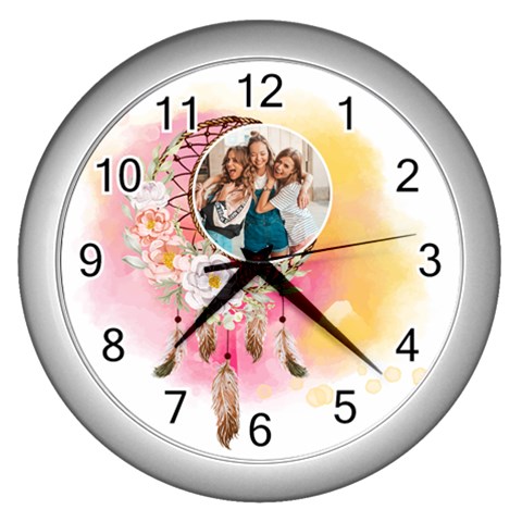 Personalized Dreamcatcher Photo Wall Clock By Katy Front