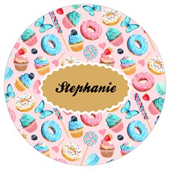 Personalized Icecream Dessert Initial Any Text Name Projection Bolo Bracelet - Round Trivet