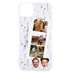 Personalized Floral Pattern with film UV Print Case - iPhone 15 TPU UV Print Case