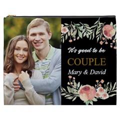 Personalized Photo Couple Name Any Text Cosmetic Bag (7 styles) - Cosmetic Bag (XXXL)