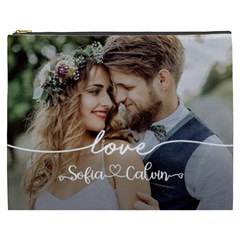 Personalized Love Couple Wedding Name Cosmetic Bag (7 styles) - Cosmetic Bag (XXXL)