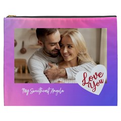 Personalized Photo Love You Any Text Cosmetic Bag - Cosmetic Bag (XXXL)