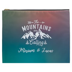 Personalized The Mountain are Calling Name Cosmetic Bag (7 styles) - Cosmetic Bag (XXXL)