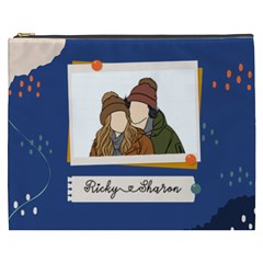 Personalized Photo Illustration Lover Name Cosmetic Bag (7 styles) - Cosmetic Bag (XXXL)
