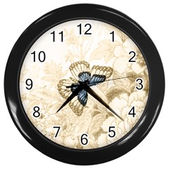 Butterfly Clock - Wall Clock (Black)