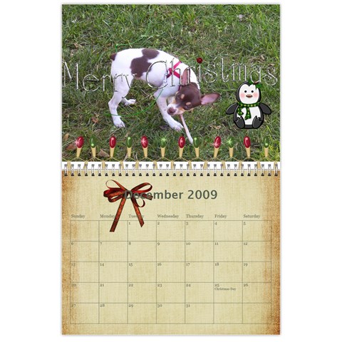 Calendar Of Vacation By Tammy Hughes Dec 2009