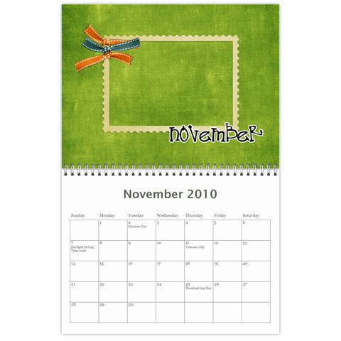 2010 Calendar By Albums To Remember Nov 2010