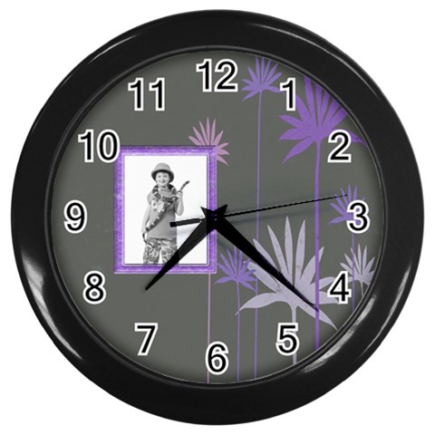 Purple Petals Clock By Catvinnat Front